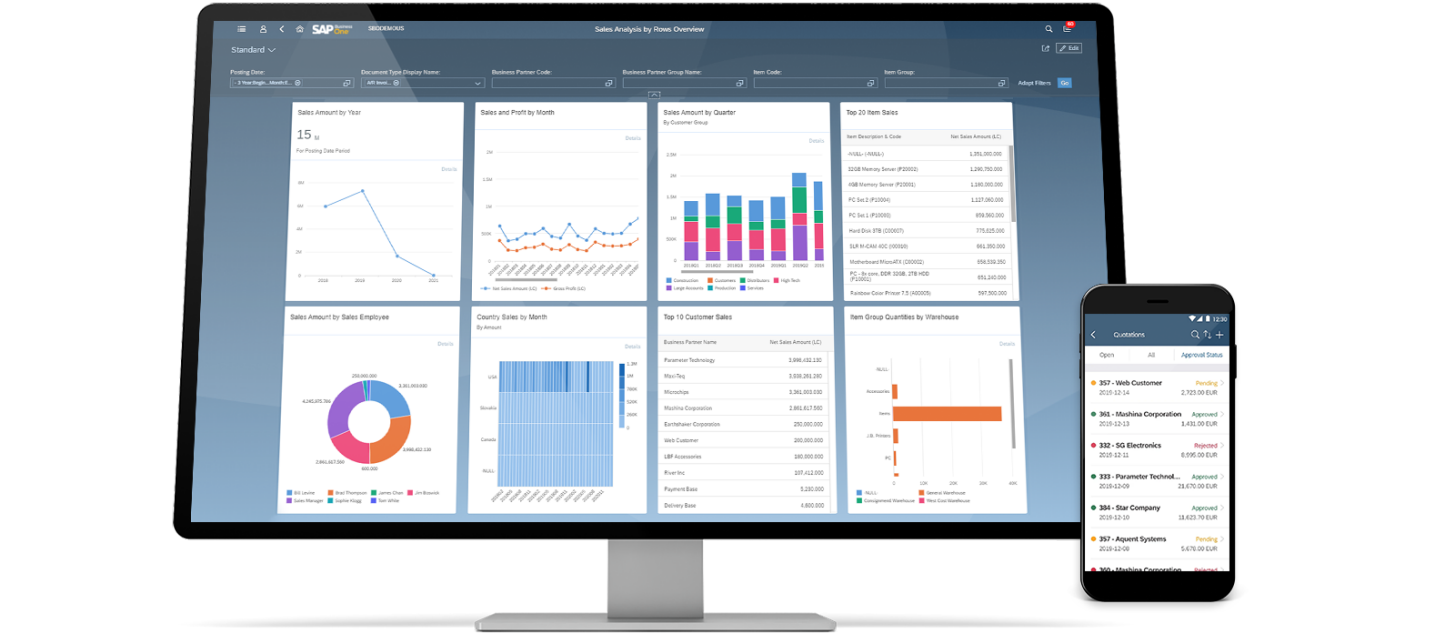 SAP Business One Dashboard SAP Business One Dashboard
